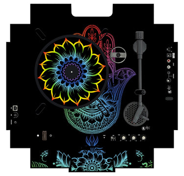 Numark PT 01 incl. Sides Skin Henna Rainbow